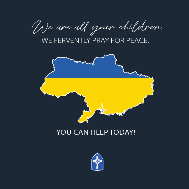 We are all your children.
We fervently pray for peace.

Give now to help for our sibling churches and ecumenical partners in Ukraine.

 
